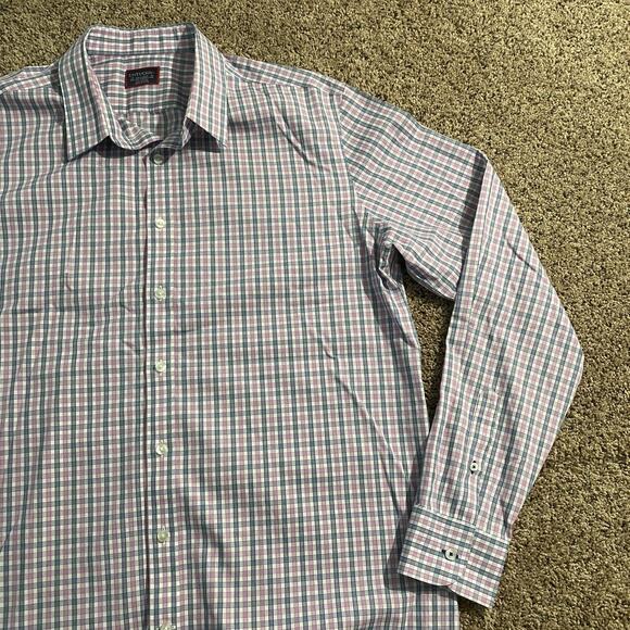 UNTUCKit Shirt Mens 2XL Slim Tall Plaid Wrinkle Free Button Down Dress Shirt - Picture 3 of 9
